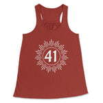 41 Burst - Women's Flowy Racerback Tank Top