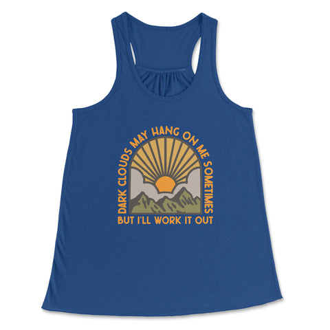 Dark Clouds - Women's Flowy Racerback Tank Top