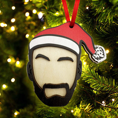 Santa Dave - Wooden Ornament